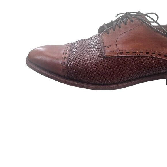 Allen Edmonds New Orleans Brown Braided Weave Cap Toe Leather Shoes - 10.5 B main image 8